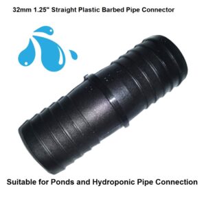 32mm PP HOSE MENDER | Flexible and Fasteners Distributor of Flexible PVC Fuel Pipes & Fasteners, 32mm 1.25" Straight Plastic Barbed Pipe Connector